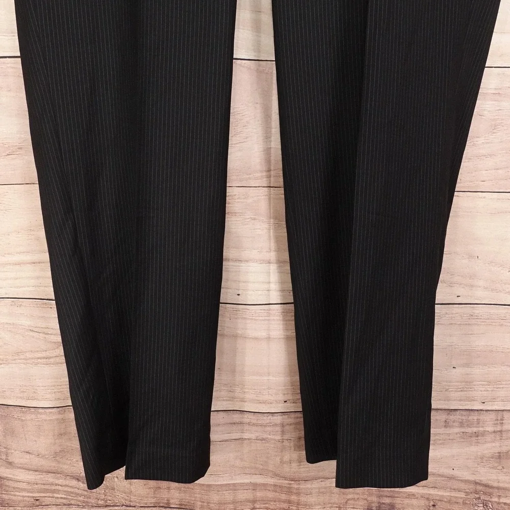 New! Dockers Dress Pants Mens‎ 36x30 Black Stripe Regular Fit Flat Front